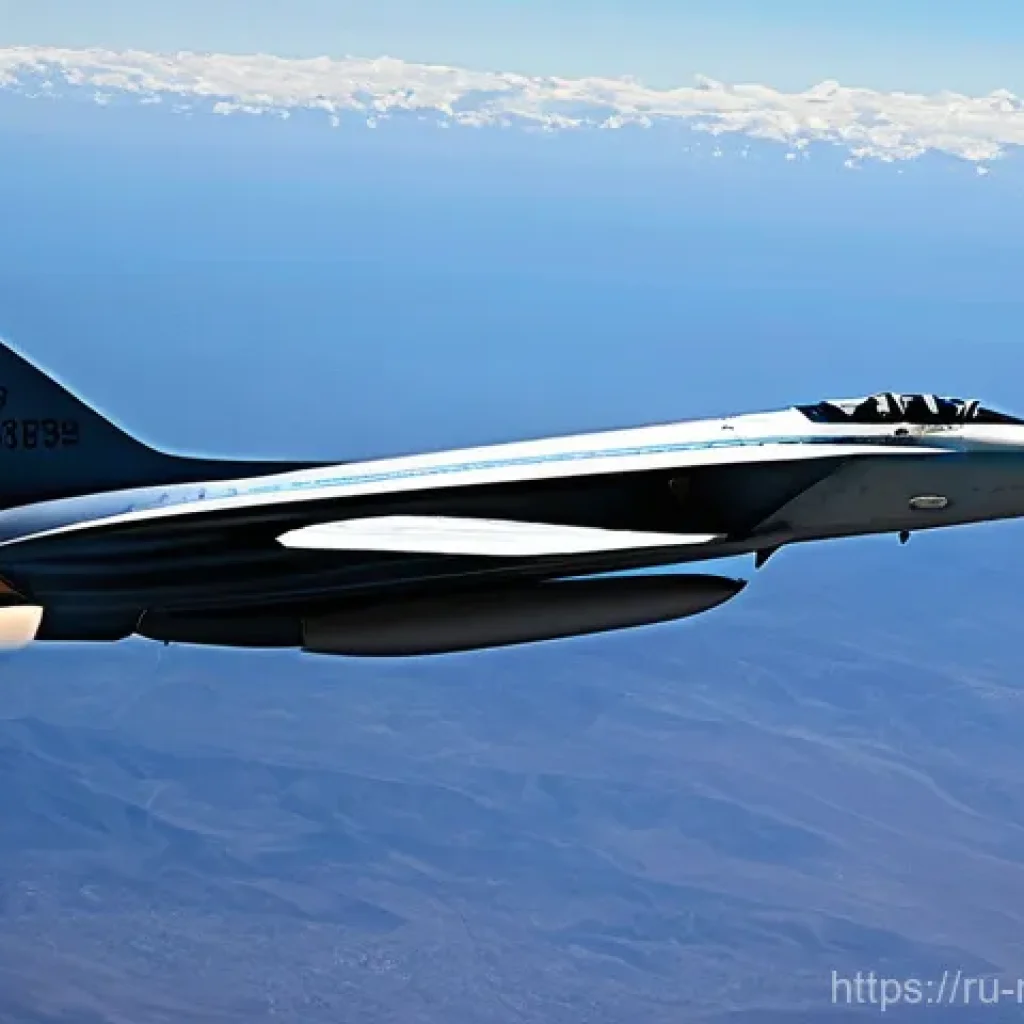 고속 비행 공기역학 - Supersonic Breakthrough**
"A magnificent, ultra-sleek Russian supersonic passenger jet, resembling a...