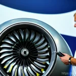 항공기 엔진 점검 및 수리 - **Prompt 1: High-Tech Engine Diagnostics at a Russian Aerospace Facility**
    "A highly skilled Rus...