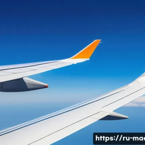 항공기 공기역학 - A detailed close-up of an advanced aircraft wing in flight, showcasing the aerodynamic design with a...