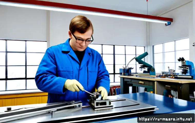 기계공학 재료학 - Photorealistic mechanical engineering materials laboratory in Russia, an experienced engineer in pro...
